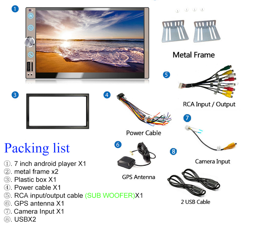 178mm*100mm 7-inch Universal Car Radio Supplier