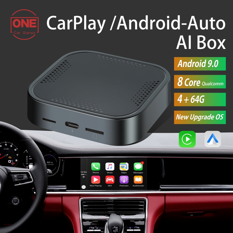 Qualcomm Octa-core CarPlay Android Box Ai Box for Original Screen with Wireless CarPlay and Android Auto 4G