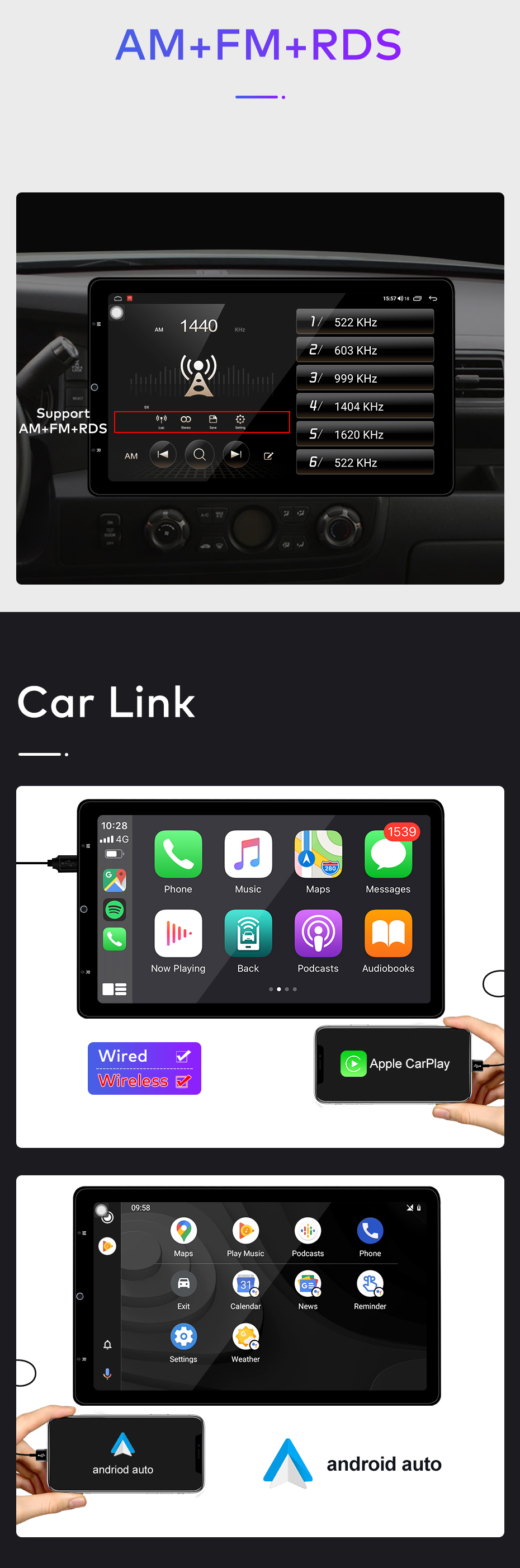 13.3" Auto-Rotatable Android Car Multimedia