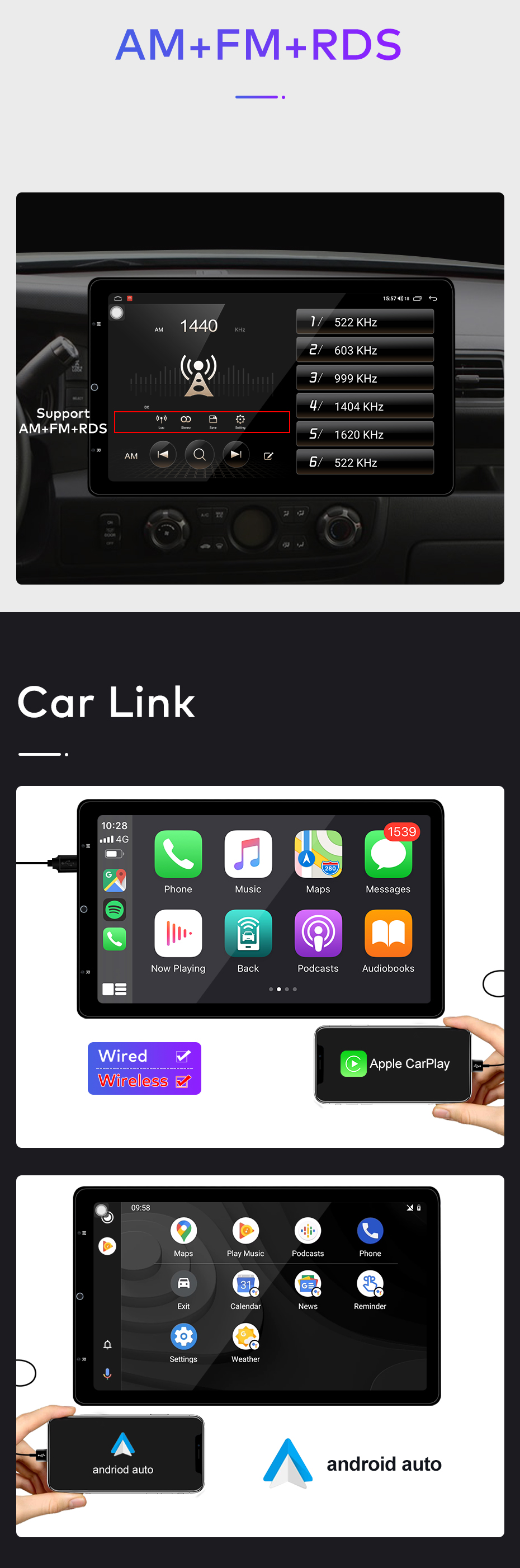 13.3" Auto-Rotatable Android Car Multimedia