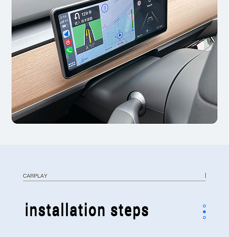 Tesla LCD Meter Display with CarPlay and Auto