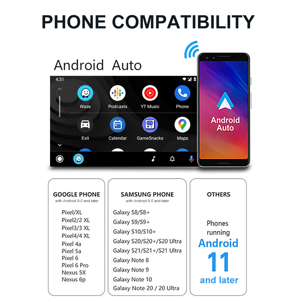 Wireless CarPlay AI Box Lite with CarPlay and Android Auto Adaptor Support YouTube and Netflix