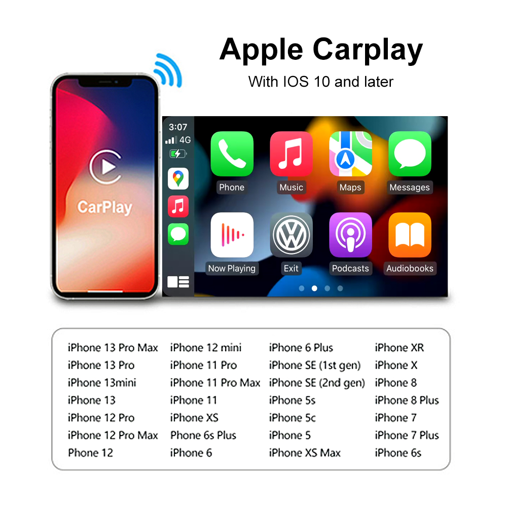 Wireless CarPlay AI Box Lite with CarPlay and Android Auto Adaptor Support YouTube and Netflix