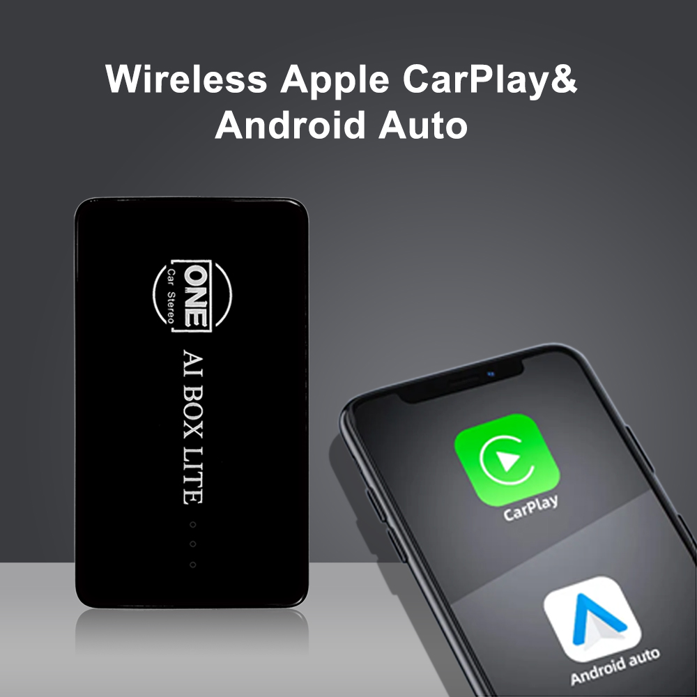 Wireless CarPlay AI Box Lite with CarPlay and Android Auto Adaptor Support YouTube and Netflix