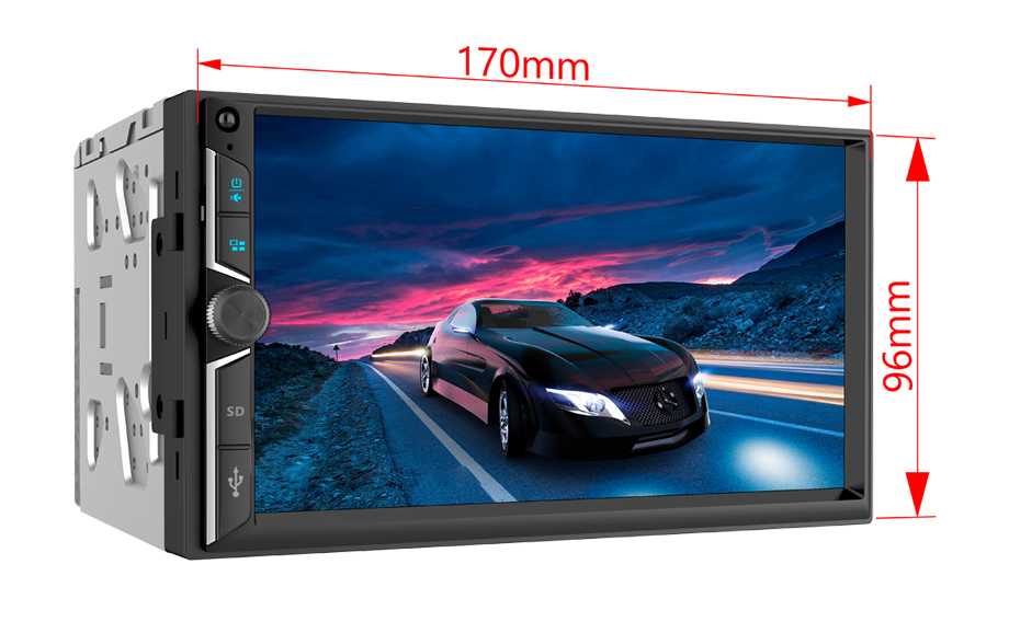 New 7-inch MP5 Wince with CarPlay and Android Auto Car Radio Factory 2 Size Available DP7020