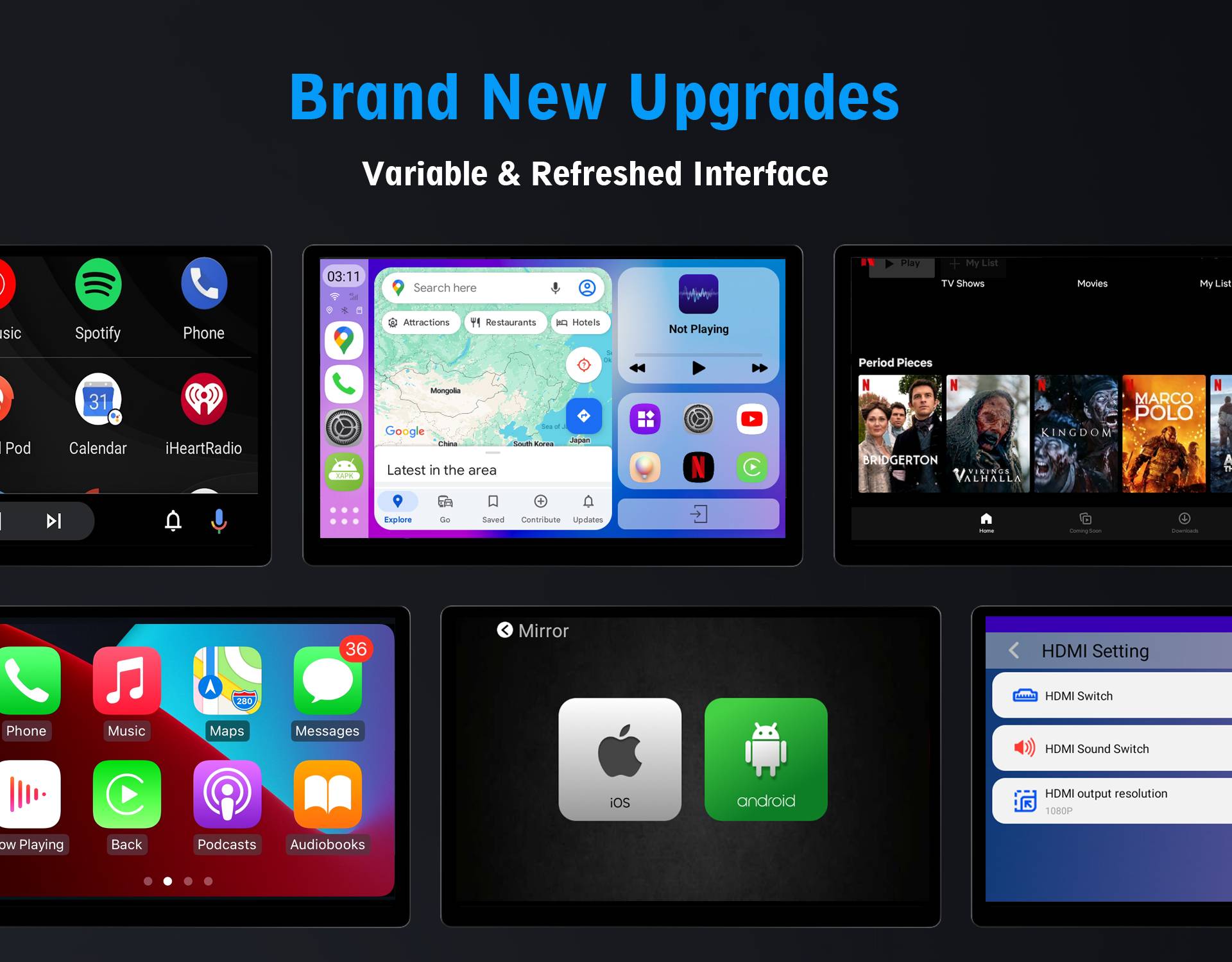 Qualcomm 6225 8G 128G 4G SIM Card Wireless CarPlay AI Box with OTA Update Video Out Android Auto Adapter for YouTube