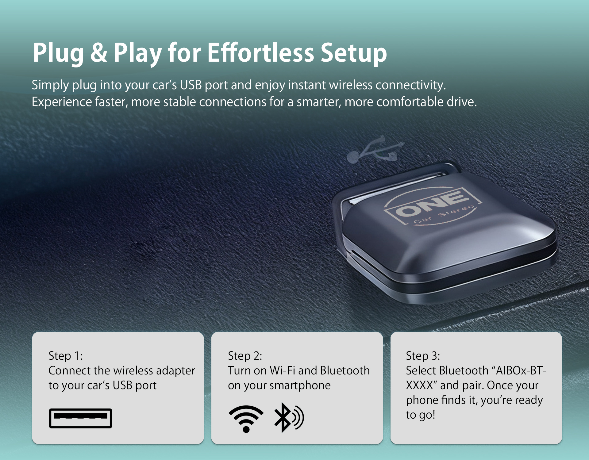 Mini Wireless CarPlay Android Auto Adapter Convert Wired to Wireless Car Play Dongle for Cars with Wired CarPlay