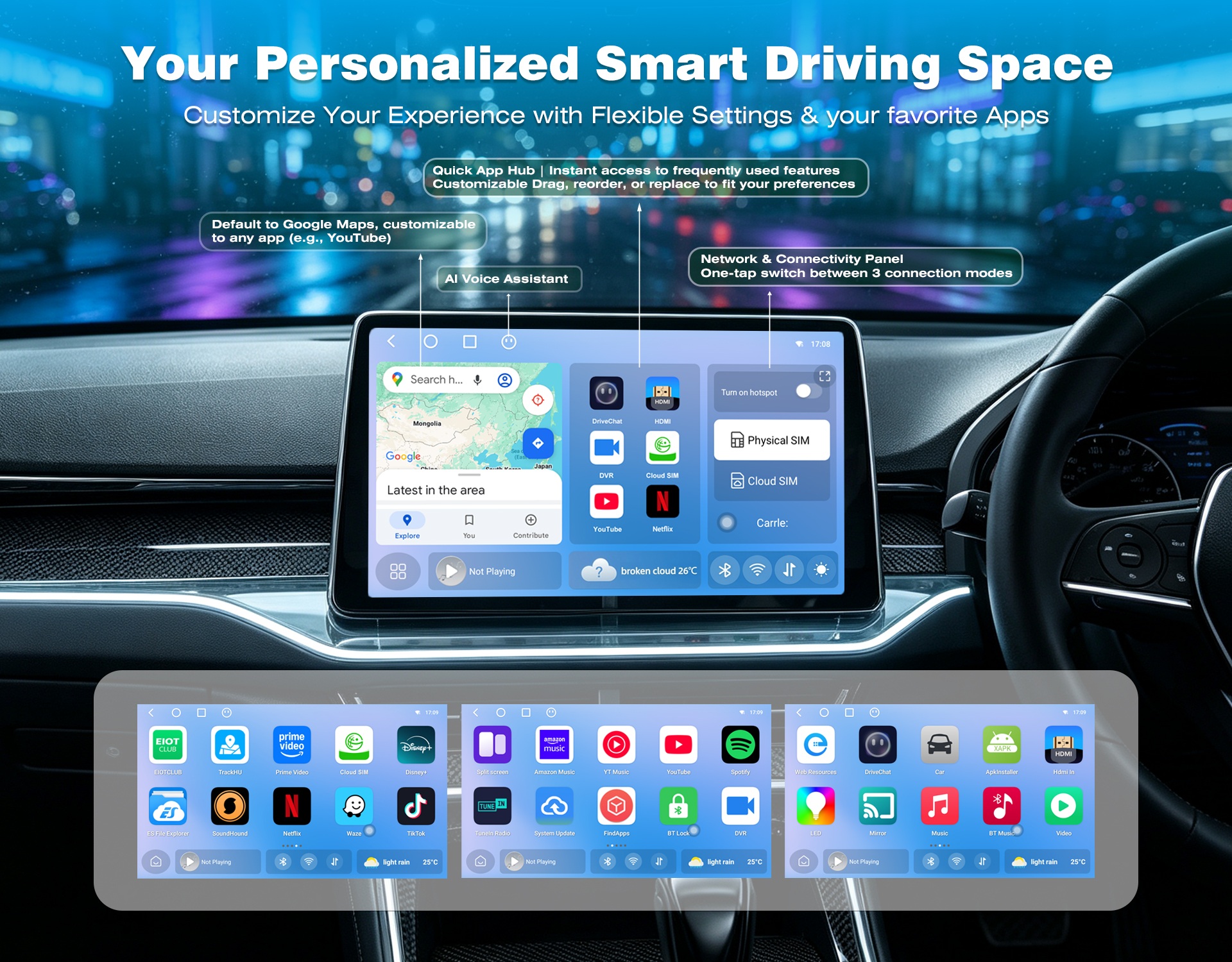 Qualcomm 6125 CarPlay AI Box 8GB 128GB with 4G Cloud SIM, Wireless CarPlay Qualcomm 6125 CarPlay AI Box 8GB 128GB with 4G Cloud SIM, Wireless CarPlay
