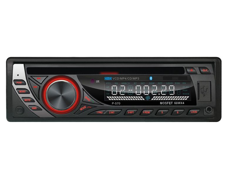 Single-DIN Car DVD Player FM and CD Receiver