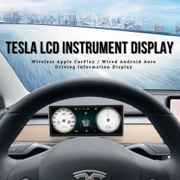 Tesla Linux LCD Meter Display with CarPlay and Auto