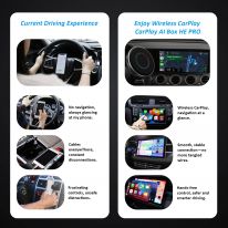 Qualcomm 6225 8G+128G 4G SIM Card Wireless CarPlay AI Box with OTA Update Video Out Android Auto Adapter for YouTube