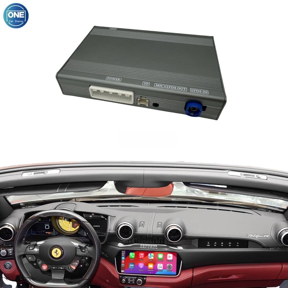 Ferrari Wireless CarPlay Interface Android Auto Module with Bluetooth Camera-Input Phone Mirroring