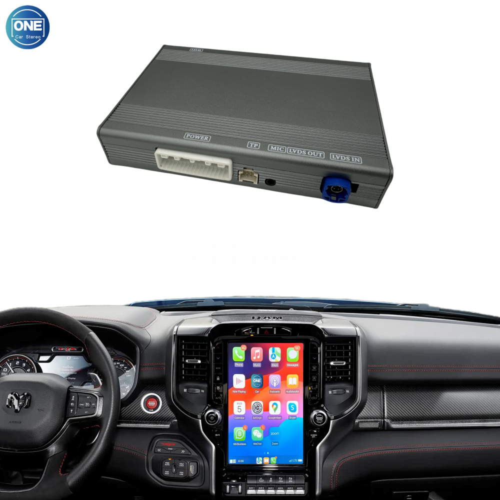 Dodge Wireless CarPlay Interface Android Auto Module with Bluetooth Camera-Input Phone Mirroring