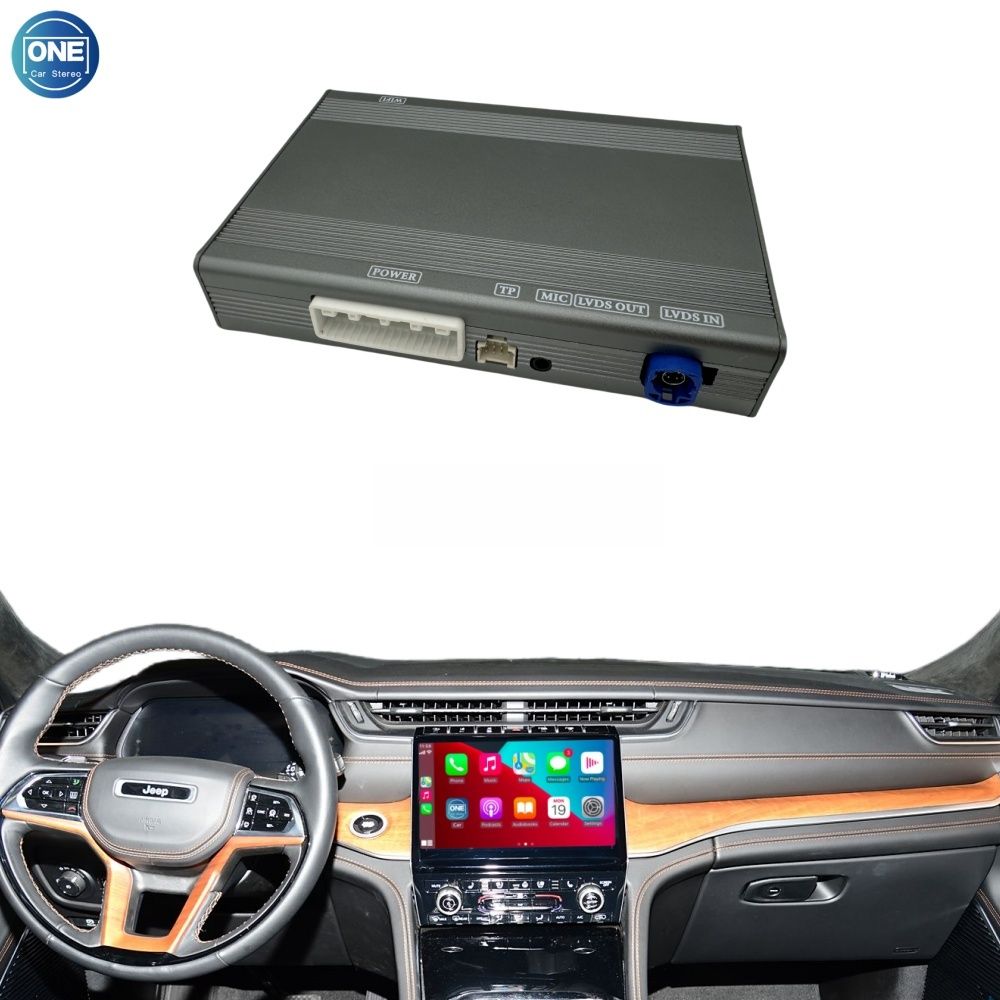 JEEP Wireless CarPlay Interface Android Auto Module with Bluetooth Camera-Input Phone Mirroring